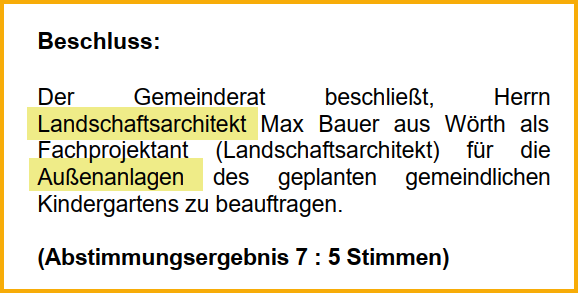 Ausschnitt aus dem Forsterner Amtsblatt vom August 2003. Thema: Neubau eines Kindergartens.