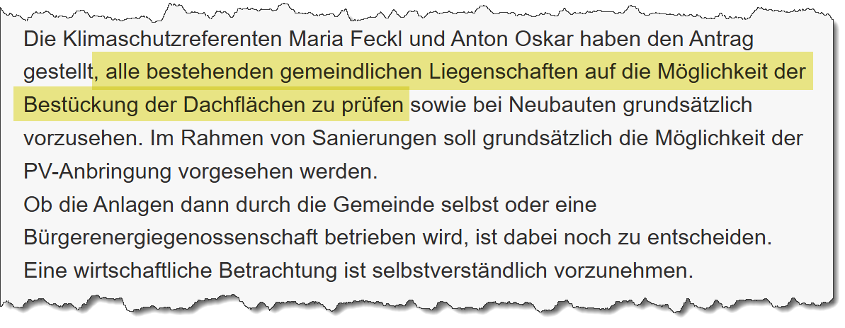 Ausrissaus dem Sitzungsprotokoll der SPD zur Gemeinderatssitzung vom 10.11.2020 zum Thema: Glasfaserausbau