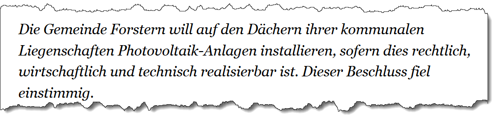 Ausschnitt aus dem Online-Artikel des "Merkurs" zum Thema "PV-Anlagen auf kommunalen Gebäuden"