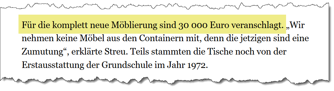 Ausriss aus dem Merkur vom 08.06.2022. Thema: Umbau des Kindergartens in einen Kinderhort.