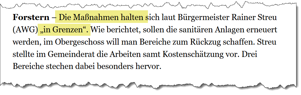 Ausriss aus dem Merkur vom 08.06.2022. Thema: Umbau des Kindergartens in einen Kinderhort.