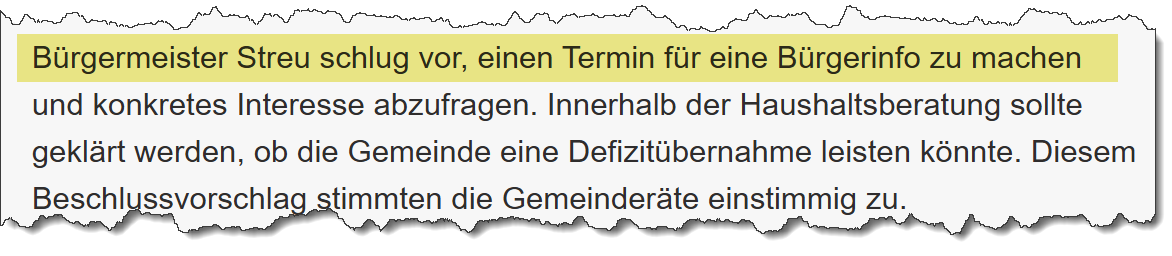 Ausschnitt aus dem Sitzungsprotokoll der SPD zur Gemeinderatssitzung am 22.11.2022. Thema: Car-Sharing
