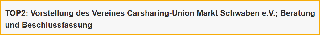 Ausschnitt aus dem Sitzungsprotokoll der SPD zur Gemeinderatssitzung am 22.11.2022. Thema: Car-Sharing