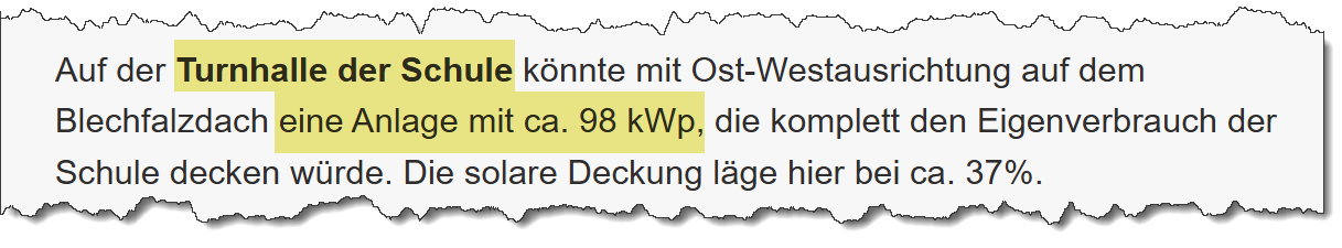Ausriss aus dem Sitzungsprotokoll der SPD zur Gemeinderatssitzung am 10.10.2023. Thema: PV-Anlage auf dem Dach der Turnhalle.