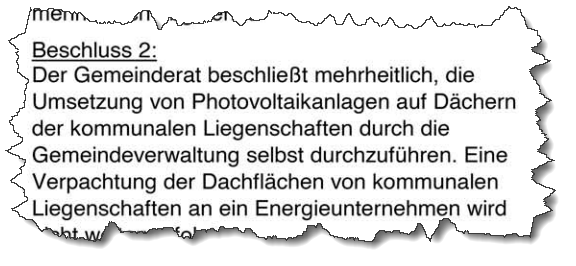 Ausschnitt aus dem Mitteilungsblatt der Gemeinde Forstern vom 01.08.2024 zum Thema PV-Anlagen