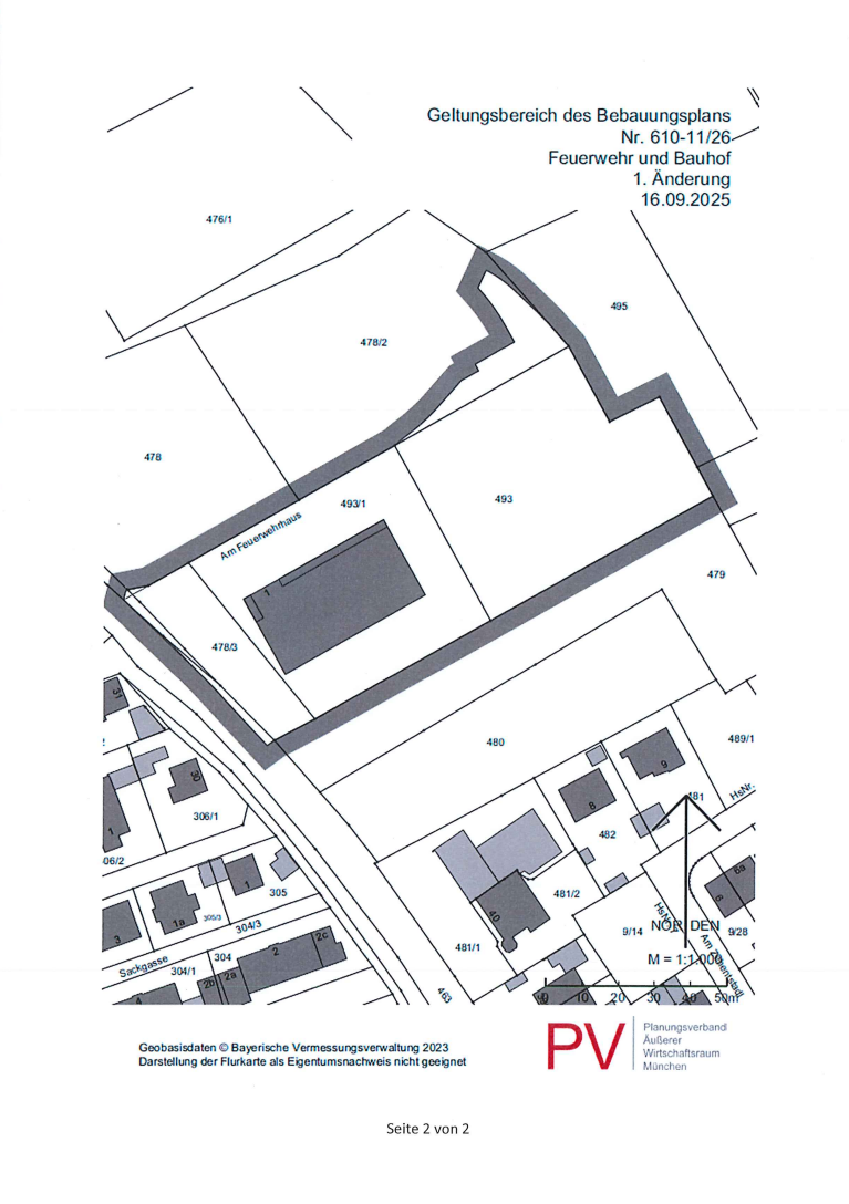 Lageplan des geplanten neuen Bauhofs und Wertstoffhofs in Forstern
