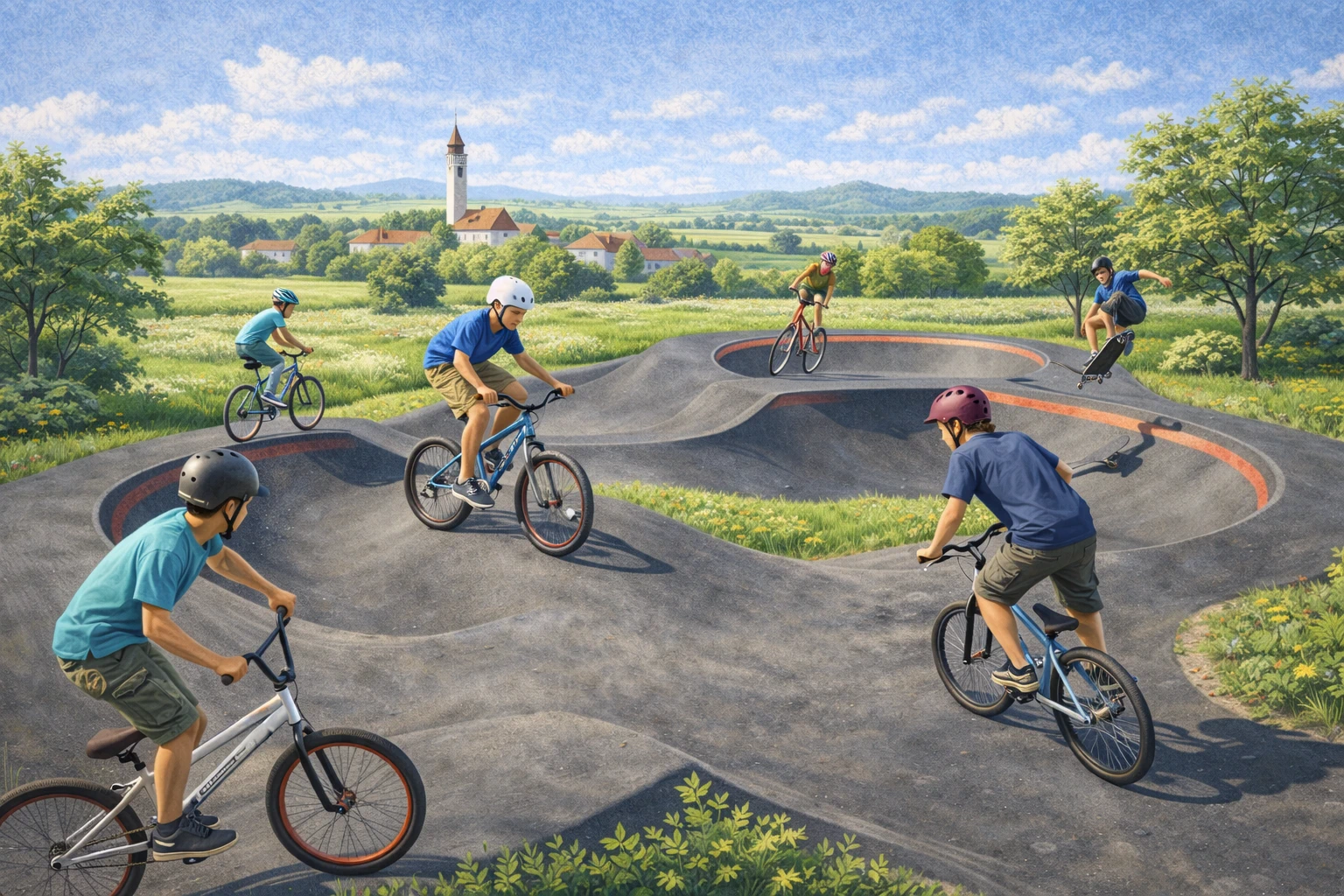 KI generiertes Bild eines Pumptracks